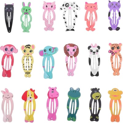 Haarspelden voor Kinderen - 18 Dieren Haaraccessoires voor Meisjes met Kleur en Stijl