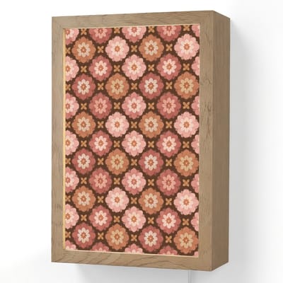Wandlamp 20x30 cm - Oplaadbaar - Geometrisch - Bloemen - Kleurrijk - Wandlampen binnen woonkamer - Slaapkamer lamp met kabel - Decoratieve nachtlamp - Vloerlamp snoer