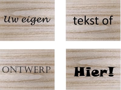 Placemats gepersonaliseerd met uw eigen tekst of ontwerp - vierkant - Hout style - 30x40cm