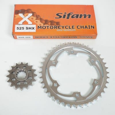 Kit chaîne Axring pour Moto Honda 750 Vfr R Rc30 1988 à 1991 16X40 pas 525 Neuf