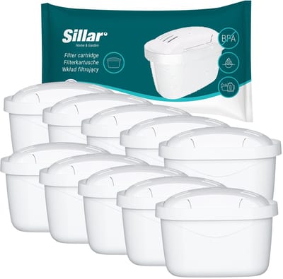 10x Aquafloow Waterfilters voor Brita - voor Waterkan - waterfilters voor Maxtra+, Style, Merella Cool, Mavea Elemaris XL
