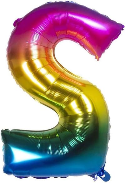 Folieballon Cijfer 2 - Ballon Cijfer - Feestdecoratie - Zelfsluitende Klep - 86 cm - Regenboog