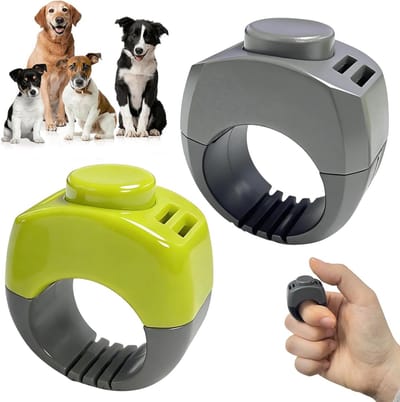 Huisdier Clicker - Hondentrainer Katten - Gedrag Trainen - Duidelijk Klikgeluid - 2 Maten - Groen Grijs