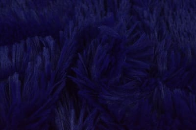 30 meter bont stof - Langharig - Donkerblauw - Pluche stof op rol