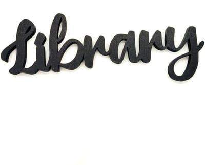 Allygami Wanddecoratie Library – 3D Letters Boeken – Zwart Sierletters – Boekenkamer Leeshoek Kantoor