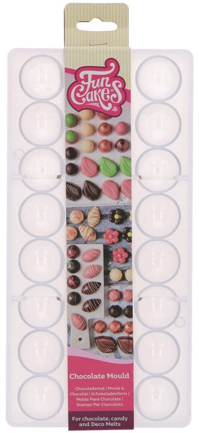 FunCakes Chocolade Mal - Dome - Transparant - Chocoladevorm - Bakvorm Chocolade