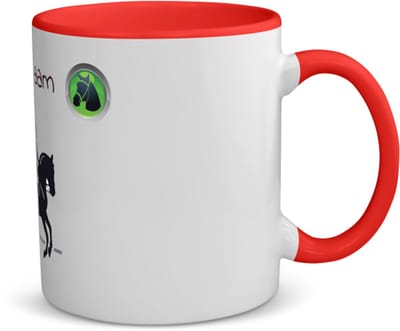 Akyol - paardrijden met naam vrouw koffiemok - theemok - rood - Paardrijden - vrouwen en meisjes - cadeau - verjaardag - geschenk - gepersonaliseerd - 350 ML inhoud