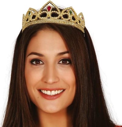 Fiestas Guirca Prinsessen diadeem - kroon - volwassenen - verkleed haarband - koningin
