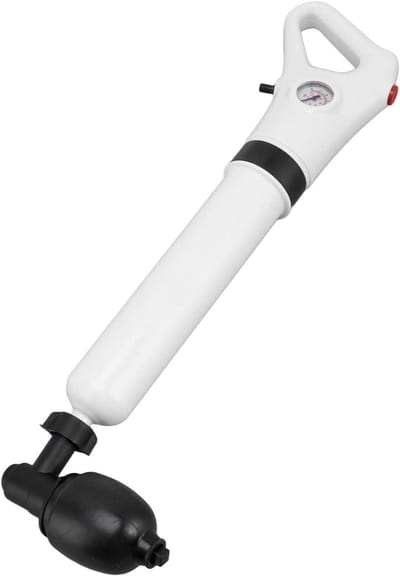 Pneumatische Ontstopper - Afvoergereedschap Riool - Verstoppingen Verwijderen - Visuele Luchtdrukmeter - 53 x 16 x 9 cm - Grijs