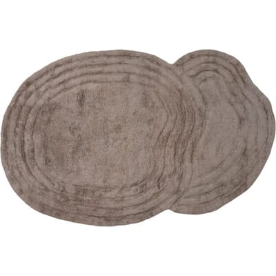 Wasbaar Vloerkleed Zayn - Taupe 140 x 200 cm - Design Hoog-Laag Vloerkleed Wasbaar in Scandinavische / Japandi Stijl