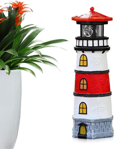 Terraslantaarn - Zonne lantaarn - Buitenverlichting - Automatisch aan/uit - 30 cm - Bruin