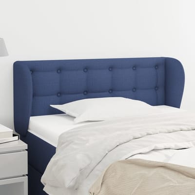 vidaXL - Hoofdbord - met - randen - 93x23x78/88 - cm - stof - blauw