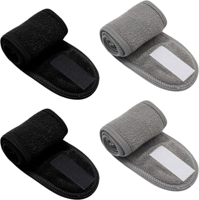 Haarband Set van 4 Stuks voor Make-up, Gezichtsreiniging en Sport - Zachte Terry Haarbanden voor Comfortabel Gebruik