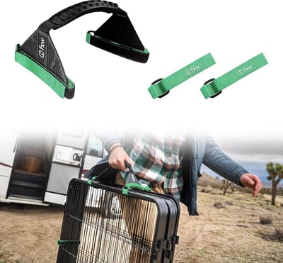 Hondenren Riemen - Draagbare Box - Reizen met Huisdier - Patent Aangevraagd - Verstelbaar - Groen