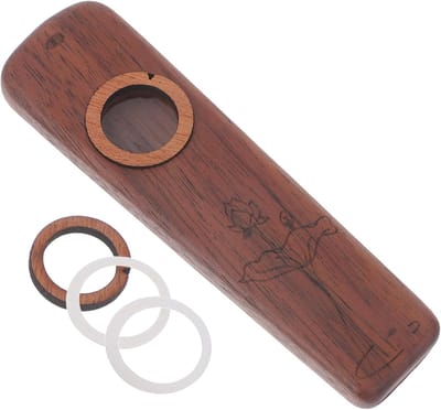 Houten Kazoo Instrument - Muziek Fluitje - Muziek Maken - Eenvoudig Te Bespelen - 9.3 x 2.5 cm - Lichtbruin
