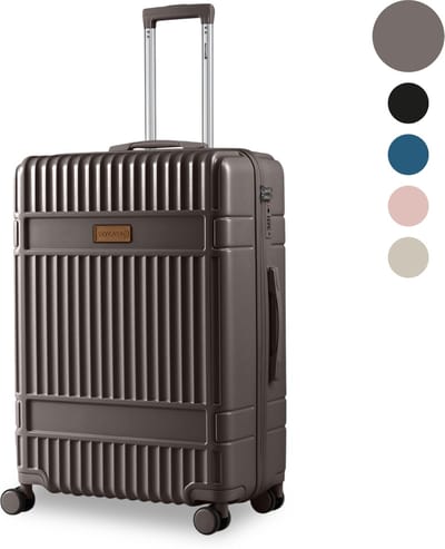 SKYCASES Classic Heritage - Grote Reiskoffer - TSA Slot - 76x52x30 cm - 100L - XL Rolkoffer - 360° geruisloze wielen - Lichtgewicht - Trolley - Bruin