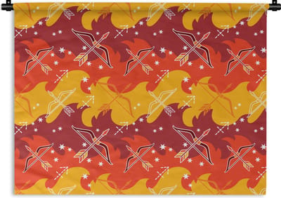 Wandkleed - Wanddoek - Boogschutter - Zodiac - Design - 120x90 cm - Wandtapijt