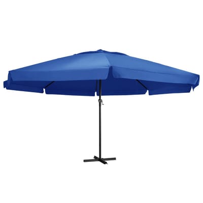 vidaXL - Parasol - met - aluminium - paal - 500 - cm - azuurblauw