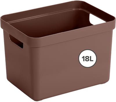 Sunware - Sigma home opbergbox 18L bruin