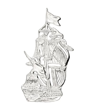 Zilveren Galjoen XL kettinghanger