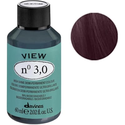 Davines, View, Haarkleurcrème Toner, 3.0 Donkerbruin, 60 ml