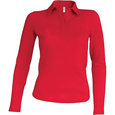 Kariban Damespolo lange mouwen K244 - Red - XXL