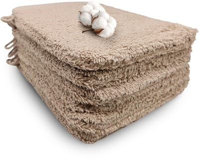 Miss Towels Hotelkwaliteit Washandje Set - Camel Bruin - 6 stuks - Washandjes - 100% katoen - 15x21cm - 550 gr/m2 - Made in Portugal