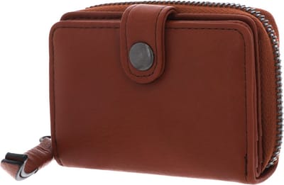 FREDsBRUDER Leren Portemonnee FB Wallet Midi Golden Brown Bruine