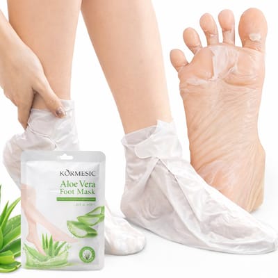 Aloe Vera Exfoliërend Voetmasker – Peel Off Eeltsokken – Verwijdert Dode Huid & Eelt – Zachte en Verzorgde Voeten – 1-Pack