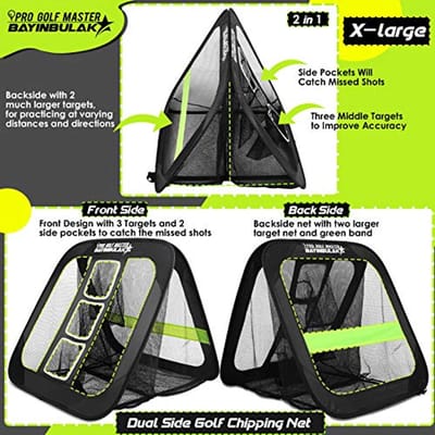 Golf Chipping Net voor Thuis - Dubbelzijdig en Draagbaar Golf Accessoire