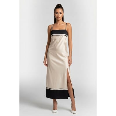 & Other Stories Piper Dress White Maat: 34 | Midi Jurken Outlet | Dames | Zwart
