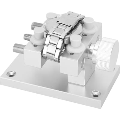 Grote Horlogekast Klem Horlogehouder Horlogereparatiegereedschap voor Horloge Achterdeksel Openen Batterij Vervangen gray