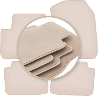 PREMIUM beige vloermatten voor: Opel e-Corsa F hatchback 2019-