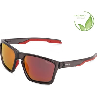 SINNER Arary - Zonnebril - SINTEC® lenzen - Zwart/ rood - Unisex - One size - BIO based frame