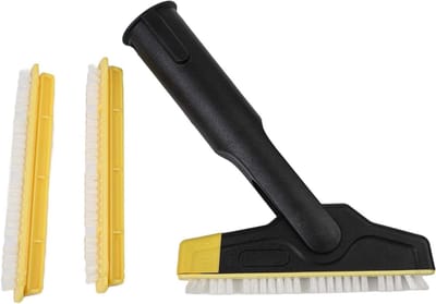 Grote voegenborstel - XXL tegelkop - Efficiënt reinigen - Flexibele verbinding - 3-pack - Zwart