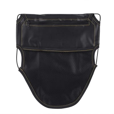 Dailygoods- Opbergtas Onder Stoel - PU Lederen Organizer - Motorfiets/Scooter - Met Mesh Zak - Ruimtebesparend - Inclusief Montage Accessoires - Opbergzak