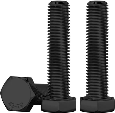 10x Zeskantbouten M10x50mm DIN 933 Roestvrij Staal A2 Volledige Schroefdraad