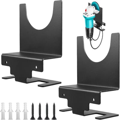 Hoogwaardige Wandmontage voor Haakse Slijpers - Stevige Carbon Stalen Stand voor Slijpen, Polijsten en Werkplaatsaccessoires - Set van 2