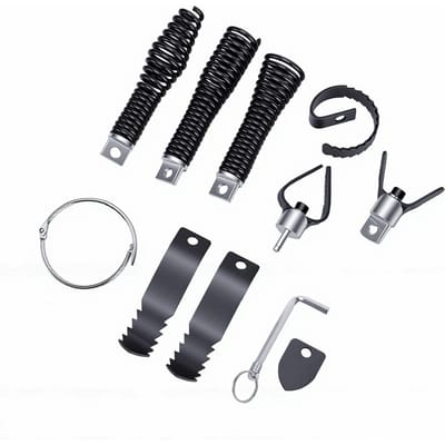 Serpent de vidange électrique Accessoire Foret et Têtes de Coupe Nettoyeur de vidange Kit d'élimination de bouchons or