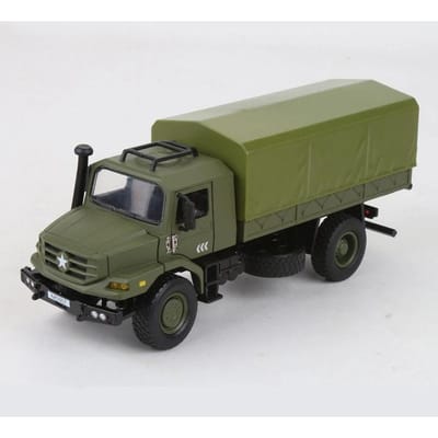 1/36 Camion de Transport Militaire Jouet Voiture Véhicule Moulé sous Pression Miniature Modèle Portes Ouvrables Collection Cadeau Pour Garçon Enfants