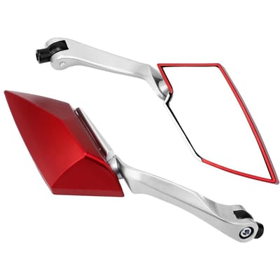 2 stuks Motorfiets Motorfiets Gemodificeerde Achteruitkijkspiegel Achteruitkijk Zijspiegels Rood rood
