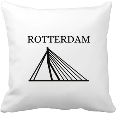 Akyol - rotterdam Kussen hoes - Rotterdam - toeristen rotterdammers - cadeautje - kado - erasmusbrug - zuid holland - 40 bij 40 cm