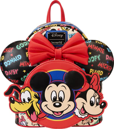 Loungefly - Disney Backpack en Hoofdband Classic Mickey and Friends Rugzak - Handbagage Rugtas