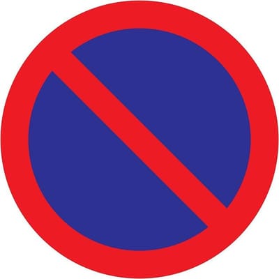 Pickup bord rond diameter 30 cm - Parkeerverbod