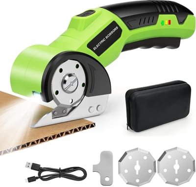Elektrische Schaar - Oplaadbare Snijder - Moeiteloos Snijden - Inclusief LED-licht - 6mm dikte - Groen