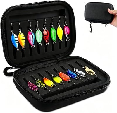 Forellepelset - Visaccessoires set - Vissen op forel - Drie gewichtsklassen - 16-delig - Meerkleurig