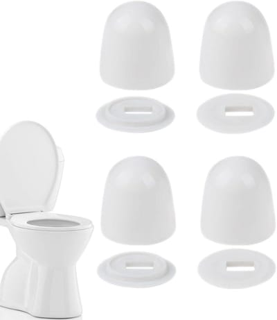 WC Bodem Boutdoppen - Toilet Schroefafdekkingen - Badkamer Opknappen - Universele Pasvorm - 3.6cm