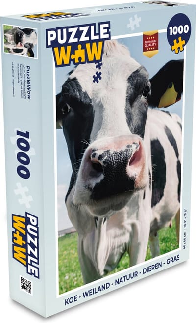 Puzzel Koe - Weiland - Natuur - Dieren - Gras - Legpuzzel - Puzzel 1000 stukjes volwassenen