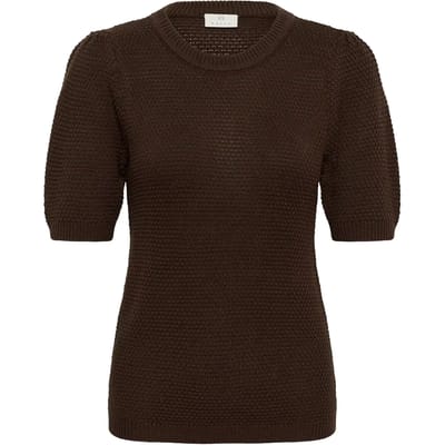 Kaffe KAvivian Knit Pullover Dames Trui - Coffee Bean
