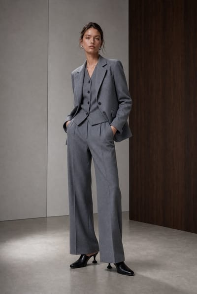 Raven viscose blend pants | Grey - Grey / S